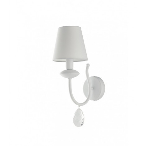 Lampe avec abat jour Arthur 1 ampoule Métal,tissu blanc|Lampes à poser|Luminaire Center