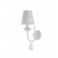 Lampe avec abat jour Arthur 1 ampoule Métal,tissu blanc|Lampes à poser|Luminaire Center