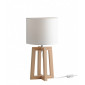 Lampe de table Berry 1 ampoule Bois,tissu Bois|Lampes à poser|Luminaire Center
