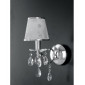 Lampe avec abat jour Boeme 1 ampoule Métal,Cristal,polyviniques Chrome|Lampes à poser|Luminaire Center