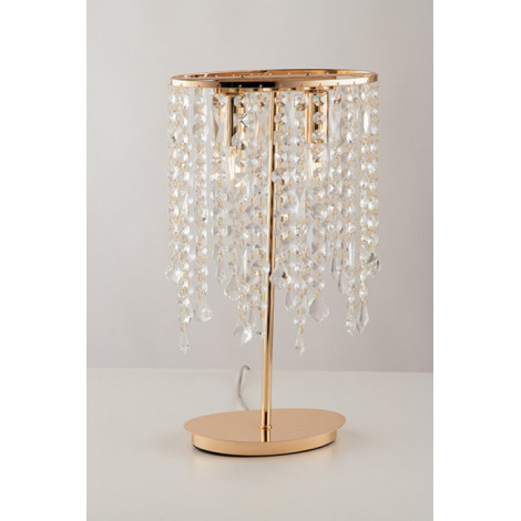 Lampe Design Breeze 2 ampoules Cristal,métal,K9 Or|Lampes à poser|Luminaire Center
