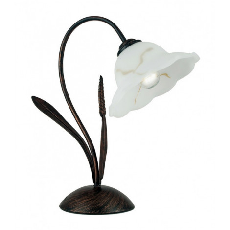 Lampe de table Byron 1 ampoule Métal,Verre Rouille|Lampes à poser|Luminaire Center