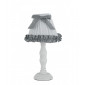 Lampe de table Candy 1 ampoule Bois,coton Bois|Lampes à poser|Luminaire Center