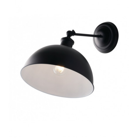 Lampe avec abat jour Charleston Noir blanc 23 Cm|Lampes à poser|Luminaire Center