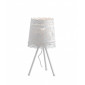 Lampe de table Cluny 1 ampoule Métal blanc|Lampes à poser|Luminaire Center