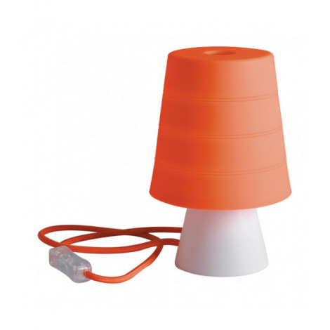 Lampe de table Drum 1 ampoule Silicone Orange|Lampes à poser|Luminaire Center
