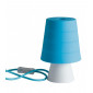 Lampe de table Drum 1 ampoule Silicone Bleu|Lampes à poser|Luminaire Center