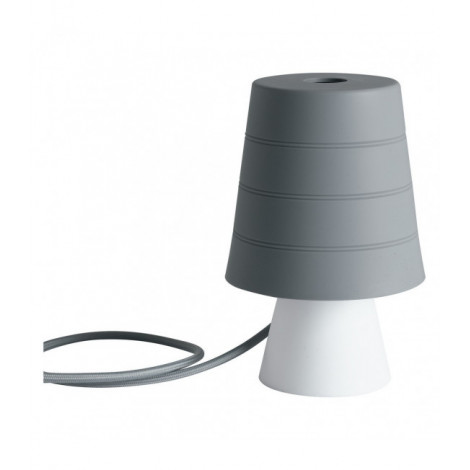 Lampe de table Drum 1 ampoule Silicone Gris|Lampes à poser|Luminaire Center