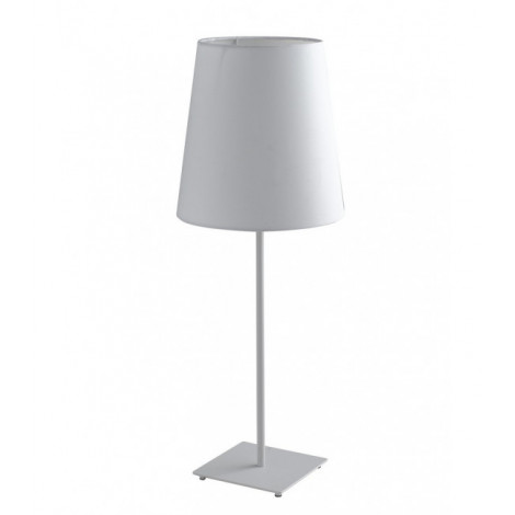 Lampe de table Elvis 1 ampoule Métal,tissu blanc|Lampes à poser|Luminaire Center