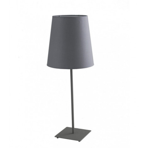 Lampe de table Elvis 1 ampoule Métal,tissu Gris|Lampes à poser|Luminaire Center