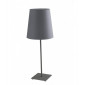 Lampe de table Elvis 1 ampoule Métal,tissu Gris|Lampes à poser|Luminaire Center
