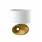 Lampde de table Eolo 1 ampoule Tissu,céramique Or|Lampes à poser|Luminaire Center