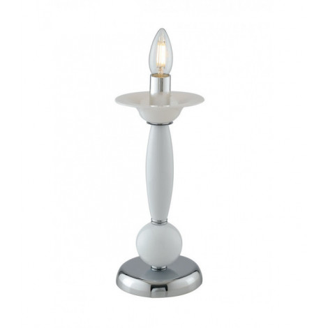 Lampe de table Estefan 1 ampoule Acrylique blanc|Lampes à poser|Luminaire Center
