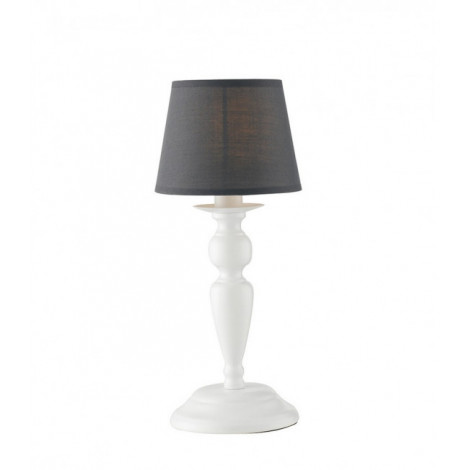 Lampe de table Favola 1 ampoule Métal,Tissu blanc|Lampes à poser|Luminaire Center
