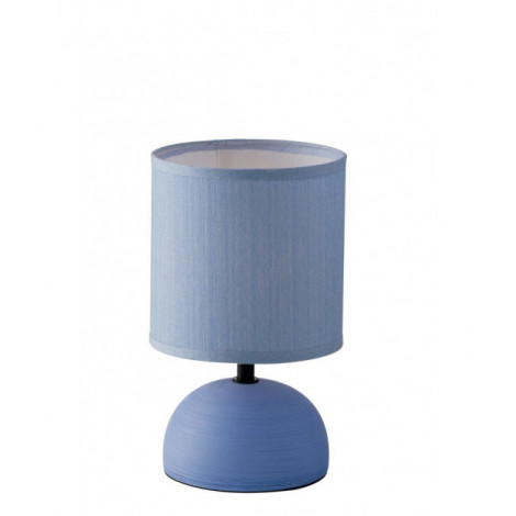 Lampe de table Furore 1 ampoule Tissu,céramique Bleu transparent|Lampes à poser|Luminaire Center