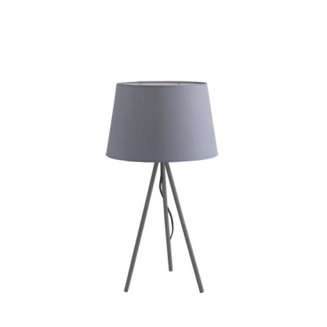 Lampe de table Marilyn 1 ampoule Métal,coton Gris|Lampes à poser|Luminaire Center