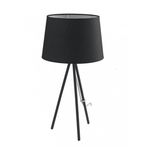 Lampe de table Marilyn 1 ampoule Métal,coton Noir|Lampes à poser|Luminaire Center