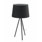 Lampe de table Marilyn 1 ampoule Métal,coton Noir|Lampes à poser|Luminaire Center