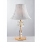 Lampe de table Monet 1 ampoule Verre,cristal,Tissu Or|Lampes à poser|Luminaire Center