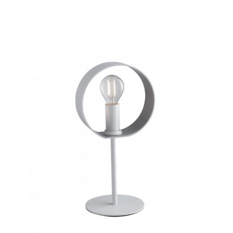 Lampe de table Olympic 1 ampoule Métal Argent, blanc|Lampes à poser|Luminaire Center