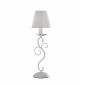 Lampe de table Perla 1 ampoule Cristal,métal,K9 blanc|Lampes à poser|Luminaire Center