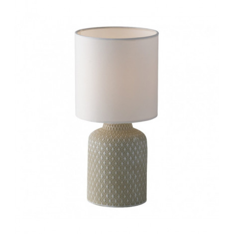 Lampe de table Ravello 1 ampoule Tissu,céramique Gris|Lampes à poser|Luminaire Center