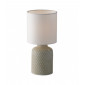 Lampe de table Ravello 1 ampoule Tissu,céramique Gris|Lampes à poser|Luminaire Center
