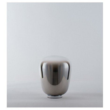 Lampe Design Smoke Chrome 1 ampoule 21,3cm|Lampes à poser|Luminaire Center
