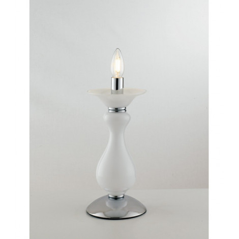 Lampe de table Soffio 1 ampoule Verre blanc|Lampes à poser|Luminaire Center