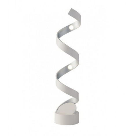 Lampe LED intégré Helix 1 ampoule Aluminium Argent, blanc|Lampes à poser|Luminaire Center
