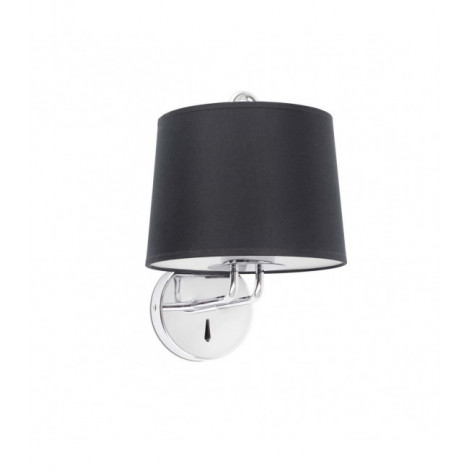 Lampe avec abat jour Montreal Chrome brillant 1 ampoule 32cm|Lampes à poser|Luminaire Center