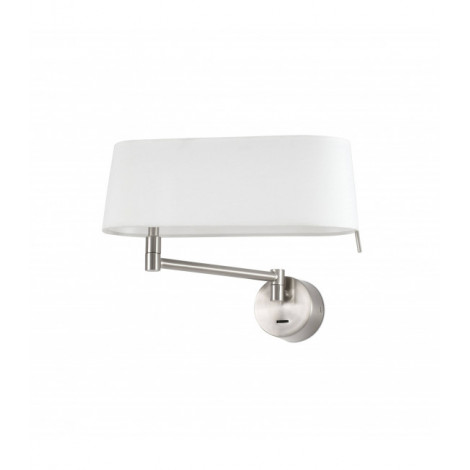 Lampe avec abat jour Desliz Nickel 1 ampoule 23cm|Lampes à poser|Luminaire Center