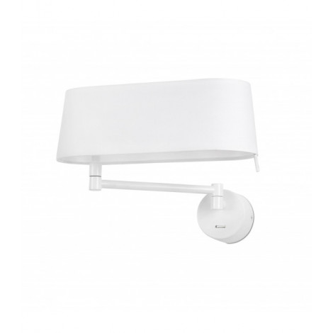 Lampe avec abat jour Desliz blanc 1 ampoule 23cm|Lampes à poser|Luminaire Center