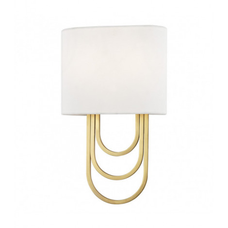 Lampe avec abat jour Farah Acier Laiton 2 ampoules 34,3cm|Lampes à poser|Luminaire Center
