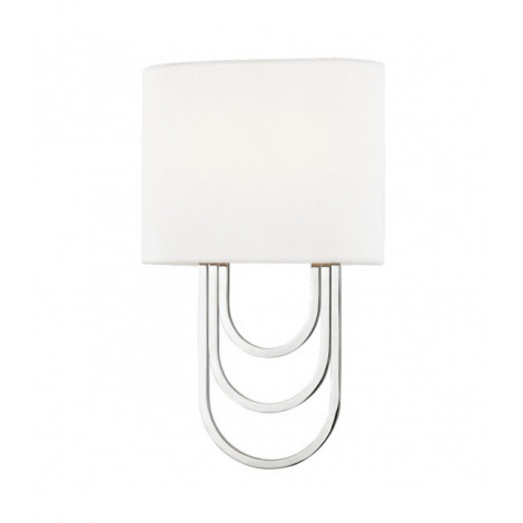 Lampe avec abat jour Farah Acier Nickel poli 2 ampoules 34,3cm|Lampes à poser|Luminaire Center