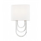Lampe avec abat jour Farah Acier Nickel poli 2 ampoules 34,3cm|Lampes à poser|Luminaire Center