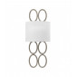 Lampe avec abat jour Jules Lin blanc,acier Nickel brossé 2 ampoules 51,5cm|Lampes à poser|Luminaire Center