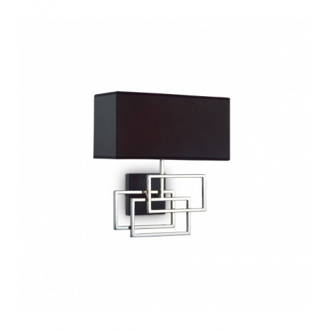 Lampe avec abat jour Luxury Métal Chrome 1 ampoule 39cm|Lampes à poser|Luminaire Center