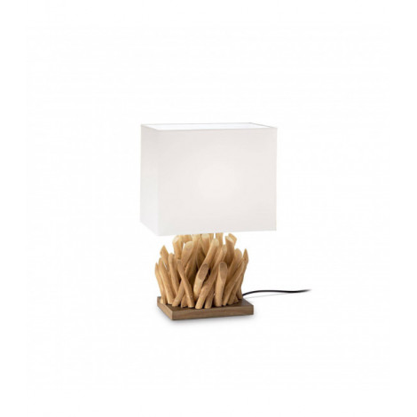 Lampe de table Snell Bois blanc 1 ampoule 39,5cm|Lampes à poser|Luminaire Center