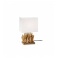 Lampe de table Snell Bois blanc 1 ampoule 39,5cm|Lampes à poser|Luminaire Center