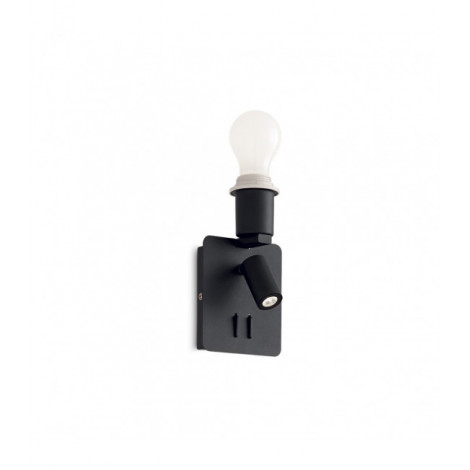 Lampe avec abat jour Gea Métal Noir 2 ampoules 19,5cm|Lampes à poser|Luminaire Center
