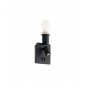 Lampe avec abat jour Gea Métal Noir 2 ampoules 19,5cm|Lampes à poser|Luminaire Center