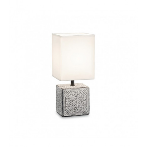 Lampe de table Kali-1 Métal blanc 1 ampoule 29,5cm|Lampes à poser|Luminaire Center