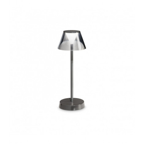 Lampe LED intégré Lolita Métal Gris froid 1 ampoule 34,5cm|Lampes à poser|Luminaire Center