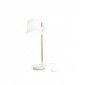Lampe de table Axel Bois,tissu blanc 1 ampoule 66cm|Lampes à poser|Luminaire Center