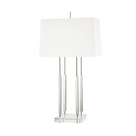 Lampe de table Rhinebeck Laiton Nickel poli 1 ampoule 82,6cm|Lampes à poser|Luminaire Center