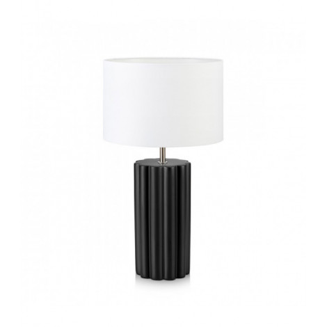 Lampe de table Column Céramique Noir 1 ampoule 44cm|Lampes à poser|Luminaire Center