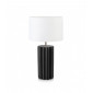 Lampe de table Column Céramique Noir 1 ampoule 44cm|Lampes à poser|Luminaire Center