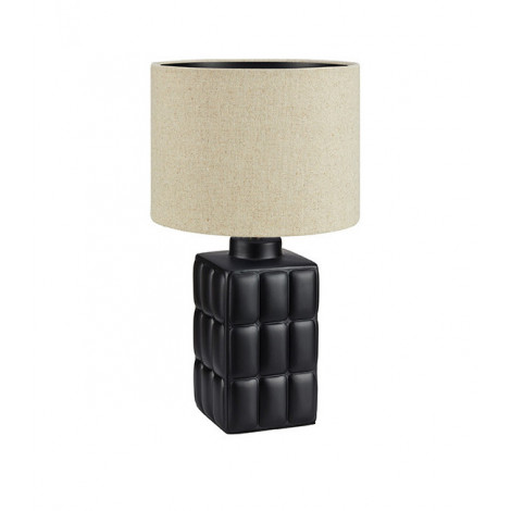 Lampe de table Cuscini Céramique Noir 1 ampoule 42,5cm|Lampes à poser|Luminaire Center