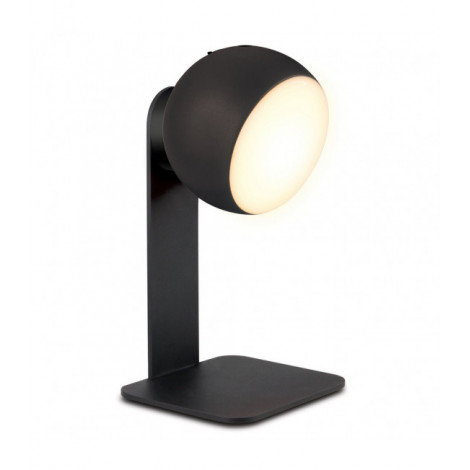 Lampe LED intégré Magnet Polycarbonate,aluminium,acier Opale,noir 22 Cm|Lampes à poser|Luminaire Center